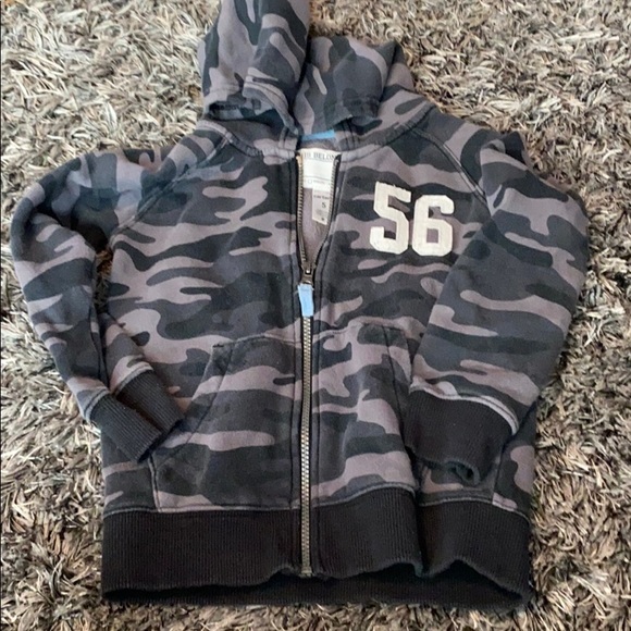 Carter's Other - Carter 5T boys grey camo zip hoodie.